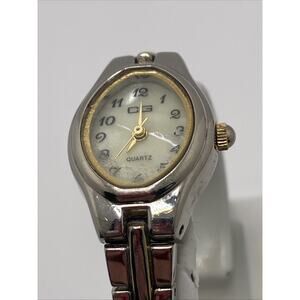 CG Women's Stainless Steel Back Metal Bezel Quartz Wrist Watch New Battery!